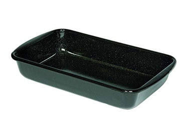Riess, 0435-022, Auflaufform 36/21,5, CLASSIC BACK- UND BRATFORMEN, Maße x 23.5 cm, Höhe 5.7 cm, Emaille, schwarz, Bratpfanne, Bräter, Induktion im Sale